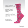 thumbnail image 3 of MeMoi Feed the NYC Pigeons Bamboo Blend Crew Socks - Womens - Female, 9-11, Carmine Rose, 3 of 8