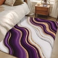 thumbnail image 5 of Kitchen Mats for Floor 3x5 Ft, Purple Modern Non Slip Area Rugs for Kitchen Bedroom Entryway, Classic Abstract Art Luxury Golden Washable Carpet Runner Rug Floor Mats for Bedroom Home Decor, 5 of 9