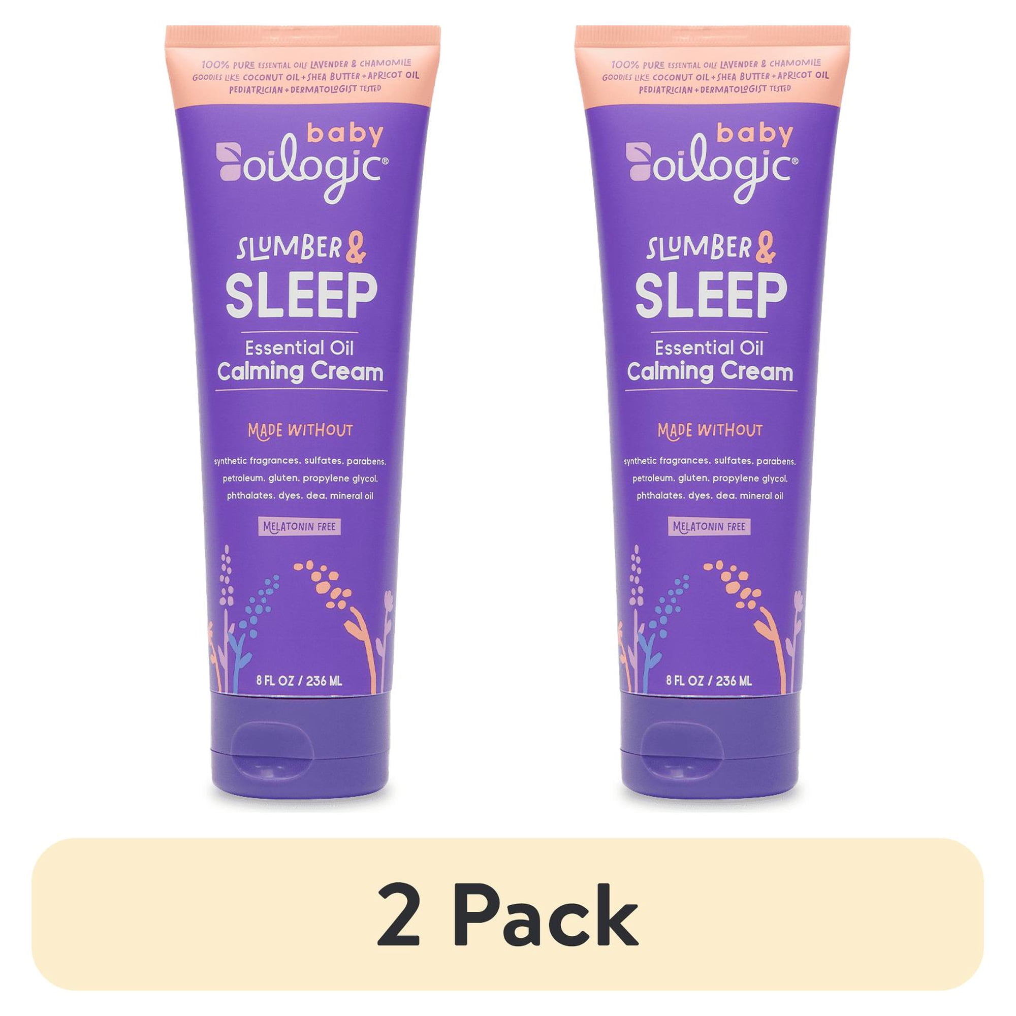 (2 pack) Oilogic Slumber & Sleep Calming Cream with Lavender & Chamomile, 8 fl oz