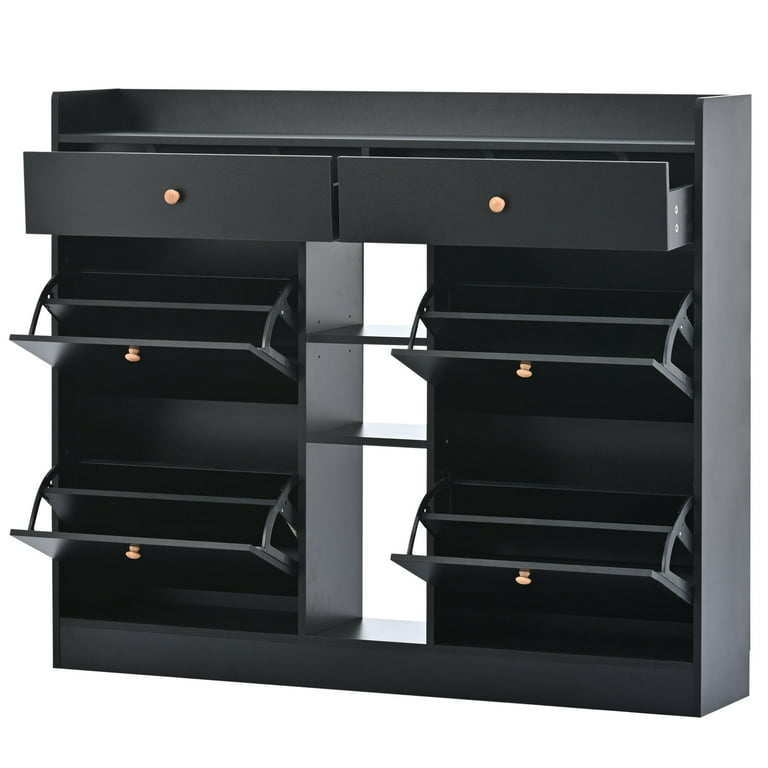 Bellemave Modern Shoe Storage Cabinet with Drawer 2-Tier Shoe