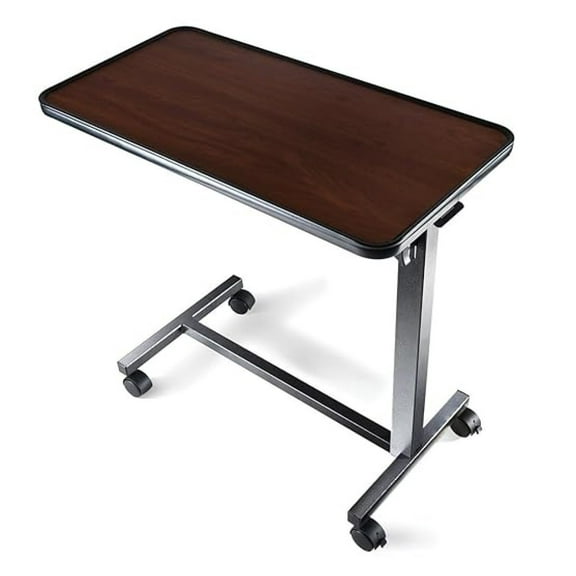 Adjustable Overbed Bedside Table with Wheels Bed Desk Over Bed with Wheels Hospital Table for Hospital and Home Use