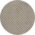 thumbnail image 2 of Addison Rugs Dream Shag Premium Machine Washable Transitional Lattice Taupe Round Rug, 8' x 8', 2 of 8