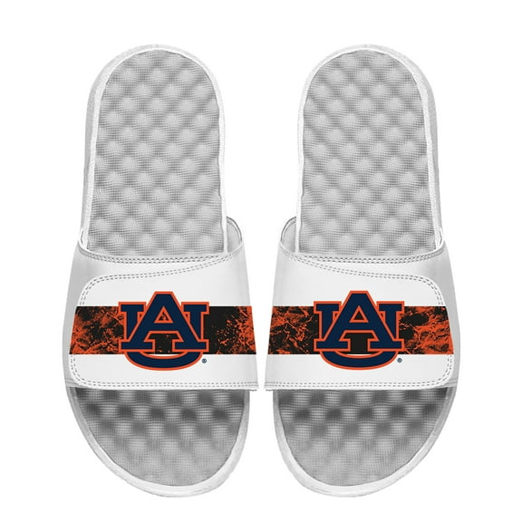 Men's ISlide White Auburn Tigers Distressed Slide Sandals