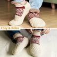 thumbnail image 2 of Calcetines tipo pantuflas para hombre y mujer, suaves y con pinzas, forro polar antideslizante, que retienen el calor, regalo de Navidad, talla XL 46-48, 2 of 4
