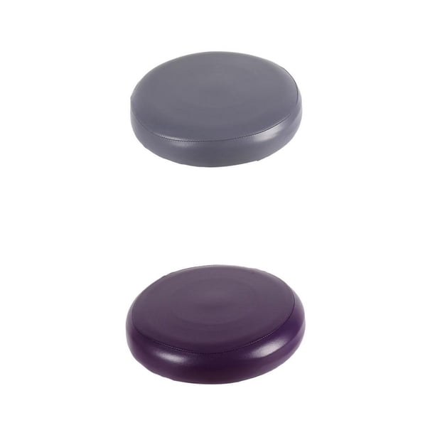 2 fundas para taburetes de bar redondos, fundas para taburetes de bar, fundas para sillas de oficina, transpirables, no incluidas. Gris + Púrpura