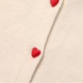 thumbnail image 4 of Girls' Cardigan Sweater Cute Heart Buttons Cotton Long Sleeve Crewneck Uniform Sweater for Girls Warm Knitted Cardigan Jacket, 4 of 9