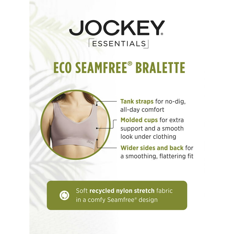 Jockey® Essentials Women's Seamfree® Eco Plunge Bralette, Wirefree  Adjustable Bra, Sizes Small-3XL, 5686 