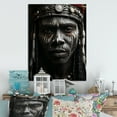 thumbnail image 2 of Designart "Warrior Tribal in Africa I" African American Metal Wall Art Prints, 2 of 5