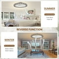 thumbnail image 6 of Stylish Ceiling Fan with Light, Remote-Controlled, Adjustable Speeds, 3 Light Colors, Two-Way Rotation, Energy-Efficient for Living Room, 6 of 7