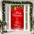 Christmas Door Decoration Door Cover Hanging Cloth Holiday Party Layout