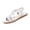 White, variant on Women's Floral Sandals Open Toe Casual Summer Flats with Ankle Strap Low Heel Rubber Sole Dressy Beach Shoes