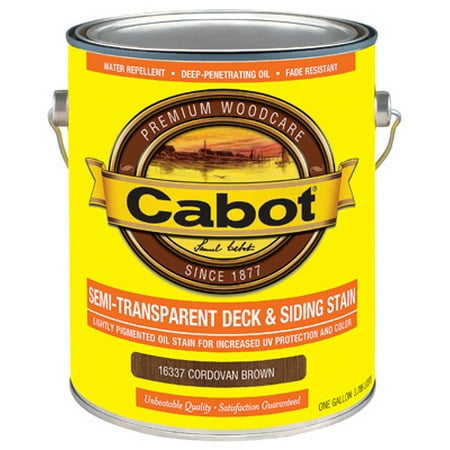 Semi-Transparent Deck & Siding Stain (VOC) Cordovan Brown - Gallon. - Pack of (Best Stain For Pine Log Siding)