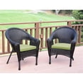 thumbnail image 2 of Jeco Chaise de Patio en Osier Brun et Vert Sauge (Ensemble de 2), 2 of 3