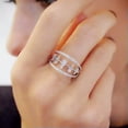 thumbnail image 3 of Charm Wedding Band 925 Silver Ring Cubic Zirconia Women Jewelry Sz 6-10, 3 of 5