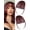 Wispy-Burgundy-99j, variant on Clip-on bangs 100% real hair Fine light brown fake bangs Daily wear fake bangs