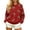 Red, variant on JIAYUE Women's Crew Neck Sweatshirt Football All‑Over Print Long Sleeve Pullover Sweatshirts for Vacation Trip