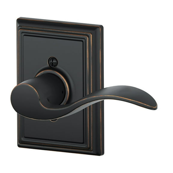 Schlage Residential F170 ACC 716 ADD RH Grade 2 Single Dummy Accent Lever Addison Rose Antique Bronze Finish