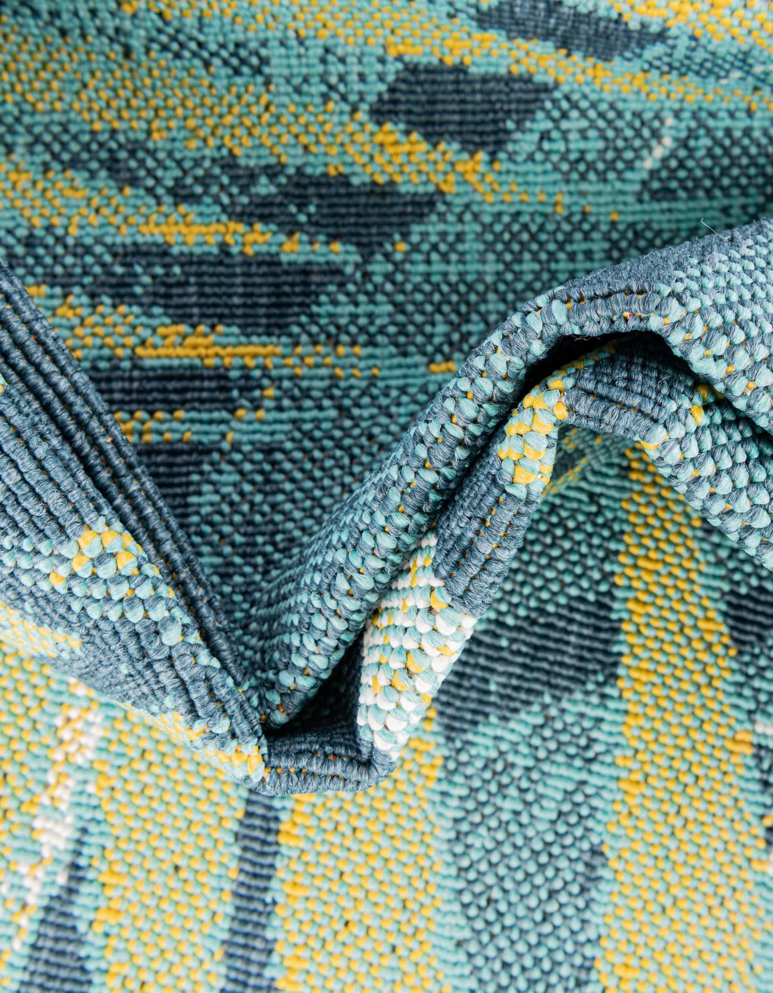 Unique Loom Outdoor Coastal Collection Area Rug - Flamingo (5' 3" x 8' Rectangle Multi/Teal)