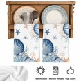 thumbnail image 5 of Navy Blue Shell Coastal Kitchen Towels Set of 1, Starfish Coral Summer Ocean Nautical Absorbent Dish Towels for Kitchen, Microfiber Hand Towel, Quick Drying Tea Towel for Cleaning Dishcloths, 5 of 7