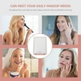 thumbnail image 1 of WEUVEB 1Set Foldable Golden Makeup Mirror with Adjustable LED Light for Home Vanity Use, 1 of 7
