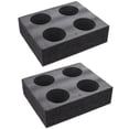 thumbnail image 1 of unbranded 2Ud Porta De Espuma Negro Para Bebidas Con Múltiples Agujeros Resistente Y Duradero, 1 of 5