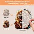 thumbnail image 3 of Rotating acrylic display featuring a majestic lion with open mouth, vibrant stained glass pattern, ultra-realistic details, and sparkling colors, 3 of 8