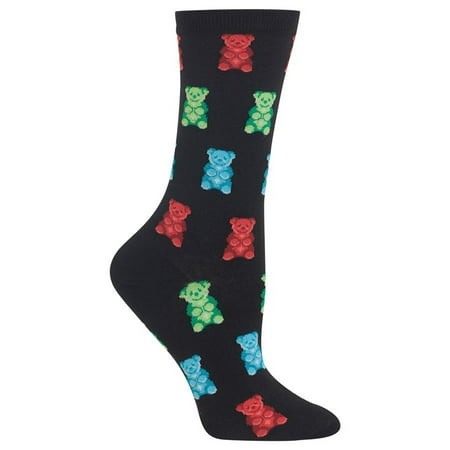 Gummy Bears Black Ladies Crew Socks