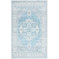 thumbnail image 2 of SAFAVIEH Arizona Mia Medallion Machine Washable Area Rug, Grey/Turquoise, 3' x 5', 2 of 14