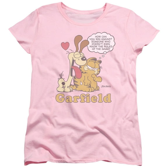 Garfield Cant Win S/S Women's T-Shirt Pink