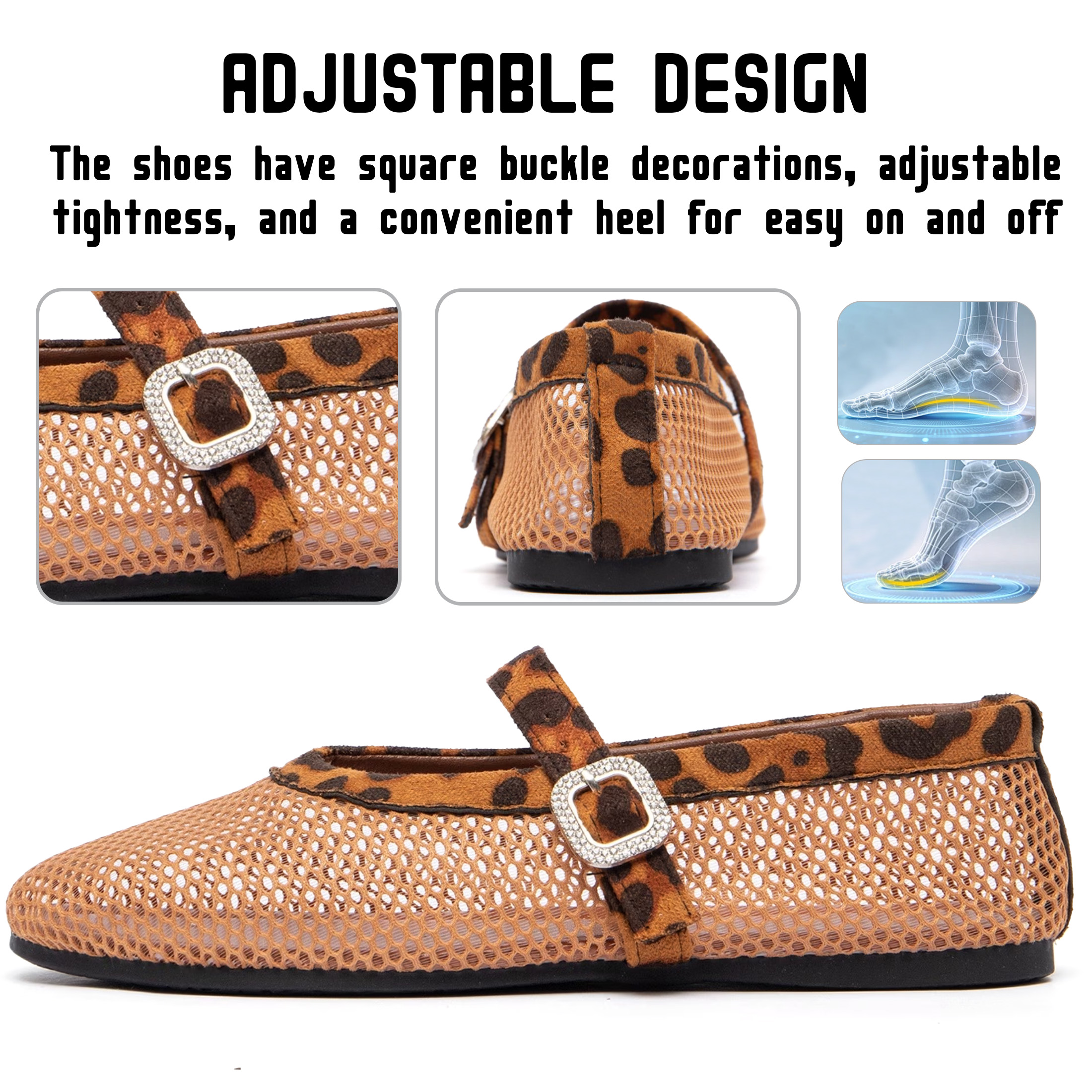 BERANMEY Women's Breathable Mesh Ballet Flats photo 4