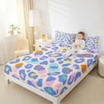 thumbnail image 4 of jejeloiu Colorful Leopard Pattern Twin Sheet Sets,Wild Cheetah Animal Twin Fitted Sheet,Blue Pink Orange Flat Sheet For Girl Kids,Luxury Bedroom Decor,3 Pieces, 4 of 7