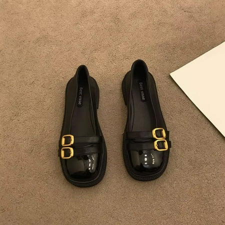 

WQJNWEQ Women s Flats Shoes Leisure Slip-on Tassel Leather top Platform Loafers Casualable Loafer Shoes indoor Outdoor Comfort