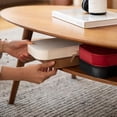 thumbnail image 5 of Modern Accordion Folding Paper Stool - Portable Kraft Chair with Waterproof Design for Living Room, Dining, Office, Brown, 5 of 6