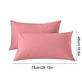 thumbnail image 4 of Brushed Microfiber Pillowcase, Soft Breathable Wrinkle Free Pillow Covers with Envelope Closure for Hair and Skin, Set of 2, Pink, 4 of 6