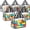 Black, variant on 6 Packs Large Storage Bags, Clear PVC Storage Bags with Zipper, Travel Organizer Bags for Puzzles, Building Blocks,Board , Books, Stationery(Colorful)