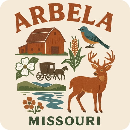 Arbela Missouri Keepsakes Souvenir Vinyl Sticker – Destination Travel Keepsake Collectible (3-Inches Wide)