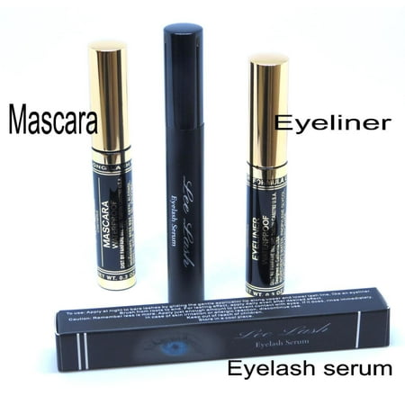 Mascara | Eyeliner Waterproof & Eyelash Serum Growth Enhancer Long last Kit