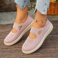 thumbnail image 6 of Domzle Orthopedic Shoes for Women Wide Width Breathable Knit Slip On Walking Sneakers with Arch Support Comfortable Lightweight Non Slip Casual Work Shoes Pink 38, 6 of 8