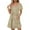 Beige, variant on Summer Beach Dresses for Womens 2026 Fashion Plus Size Print Short-sleeved V-neck Casual Dress
