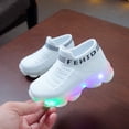 thumbnail image 6 of Otqutp Crochet Sole Non Slip Light up Sneakers for Toddler Boys Kids Soft Rubber Baby First Walking Running Sport Shoes, 6 of 6