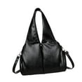 thumbnail image 3 of Pu Leahter Bag Bag Pouch Minimalista Bolsa de Crossbody de moda para College Street Negro, 3 of 8