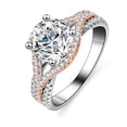 thumbnail image 3 of Anillo de diamantes Mosang para mujer, anillo de plata, oro, exagerado, dos colores, anillo de diamantes, 3 of 4