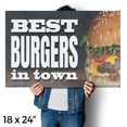 thumbnail image 4 of The Best Burgers In Town Vinyl Decal 5 Pack of 18 Inch x 24 Inch Weatherproof Heavy-Duty Adhesive Backing | Restaurant Specials, Freshly Made, Delicious Meals | Made in USA, 4 of 6