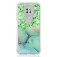 thumbnail image 5 of Moto G Play 2021 Phone Case, Rosebono Hybrid Bling Glitter Sparkle Epoxy Graphic Marble Colorful Silicone Skin Cover Armor Case for Moto G Play 2021 (Green Barble), 5 of 6