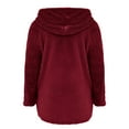 thumbnail image 4 of OKBOP Sweater for Women,Women Fashion Button Plush Tops Hooded Loose Cardigan Wool Winter Coat Winter Jacket, 4 of 4