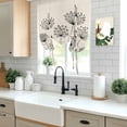 thumbnail image 5 of Farmhouse Dandelion Balloon Curtains for Windows, Bedroom Curtains 54 Inch Length, Spring Modern Country Flower Black Beige Tie Up Curtains Panels Thermal Insulated Bathroom Curtains Window 42"x54", 5 of 8