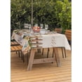 thumbnail image 2 of Easter Bunny Eggs Outdoor Tablecloth - 52x70 Inch Rectangle Dining Table Cover, Spring Pink Flowers Country Cabin Beige Waterproof Outdoor Table Cloth with Umbrella Hole & Zipper for Picnic/Patio, 2 of 7