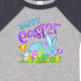 thumbnail image 4 of Inktastic Happy Easter Blue Bunny and Eggs in Grass Boys or Girls Baby Bodysuit, 4 of 5