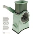 thumbnail image 2 of Rotary Cheese Grater Vegetable Chopperwith 2 Stainless Steel Blades Hand Cranked Multifunctional Large Capacity for Kitchen, 2 of 9
