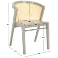 thumbnail image 3 of SAFAVIEH Edan Mid-Century Wood Solid Dining Bistro Chair, Grey/Natural, 3 of 13
